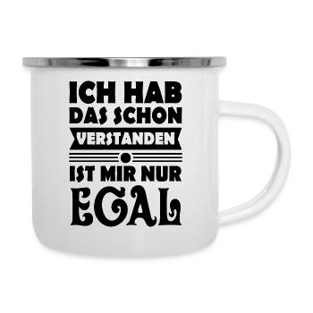 Lustige Sprüche Bürohumor - Emaille-Tasse - Weiß - Rechts