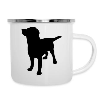 dog - Tasse émaillée - blanc - Droite