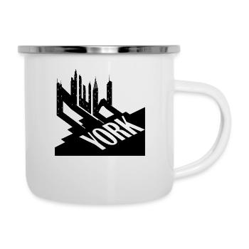 New York City Typographic Design For Big Apple - Camper Mug - white - Right