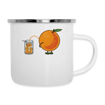 Orange pee pee Funny juice healthy - Camper Mug - white - Right