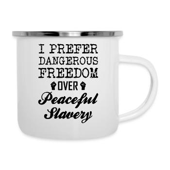 liberté - Tasse émaillée - blanc - Droite