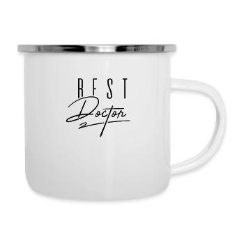 Doktor - Emaille-Tasse - Weiß - Rechts