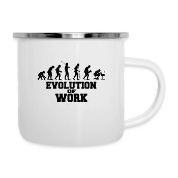Evolution du cadeau de travail - Tasse émaillée - blanc - Droite