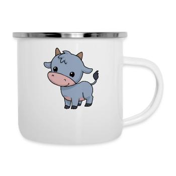 Taurus Sternzeichen Stier - Emaille-Tasse - Weiß - Rechts