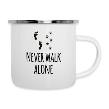 ne marche jamais seul - Tasse émaillée - blanc - Droite