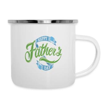 HAPPY FATHER´S DAY - Emaille-Tasse - Weiß - Rechts