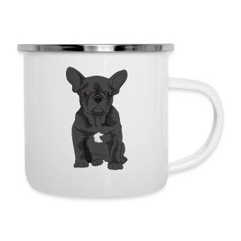 Bulldog - Tasse émaillée - blanc - Droite