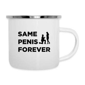 Célibataire Same Penis Forever mariage cadeau - Tasse émaillée - blanc - Droite
