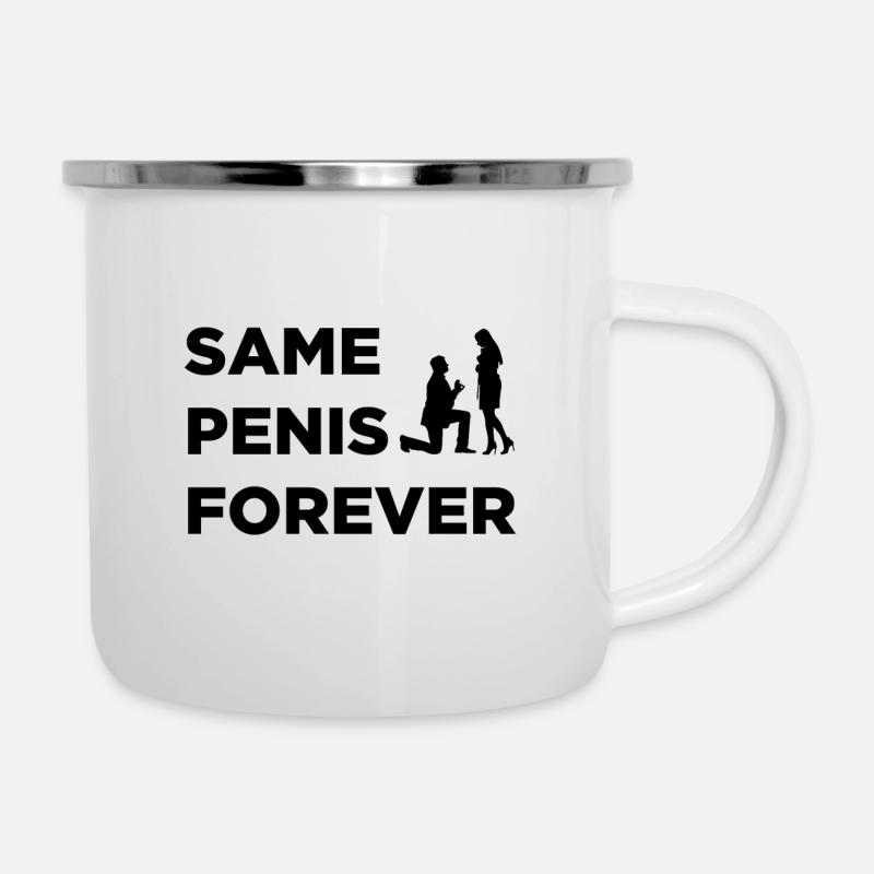 Célibataire Same Penis Forever mariage cadeau - Tasse émaillée - blanc