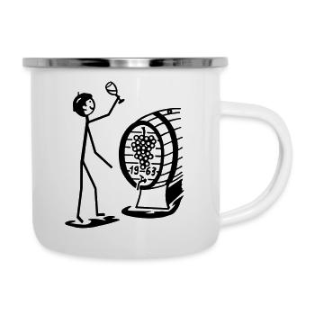 Winzer - Emaille-Tasse - Weiß - Rechts