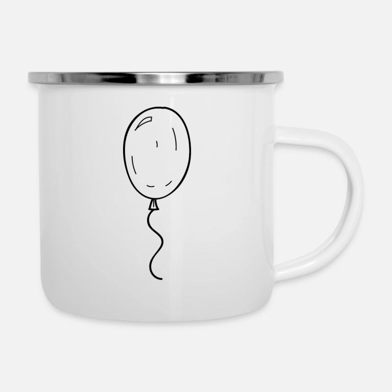 Luftballon Symbol Geburtstag Feier Party Geschenk - Emaille-Tasse - Weiß