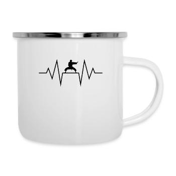 Sports de combat - Tasse émaillée - blanc - Droite