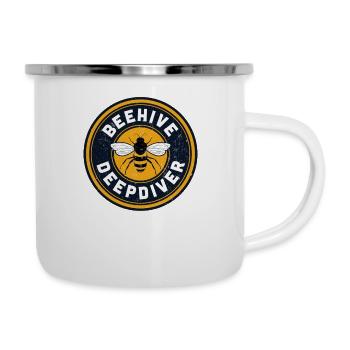 Bees honeybees vintage gift - Camper Mug - white - Right