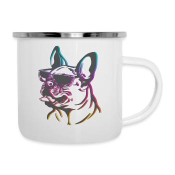 Bulldog Sunglasses Cool - Camper Mug - white - Right