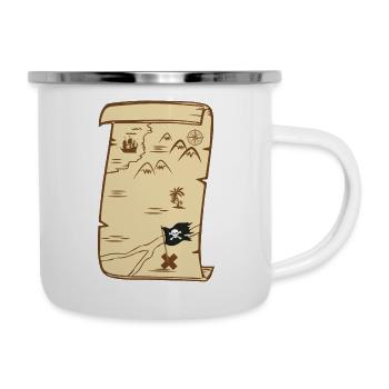 carte au trésor - Tasse émaillée - blanc - Droite