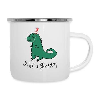 Party Dino T-Rex - Tasse émaillée - blanc - Droite