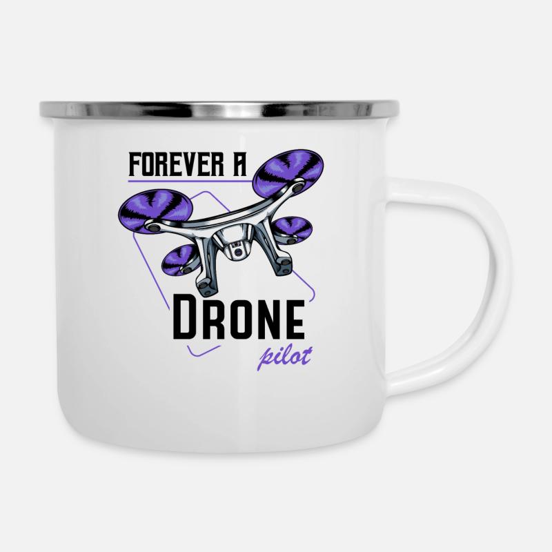 drones - Tasse émaillée - blanc