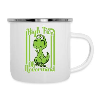 High five - Emaille-Tasse - Weiß - Rechts