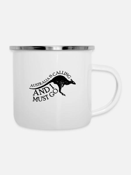 Australien - Emaille-Tasse - Weiß