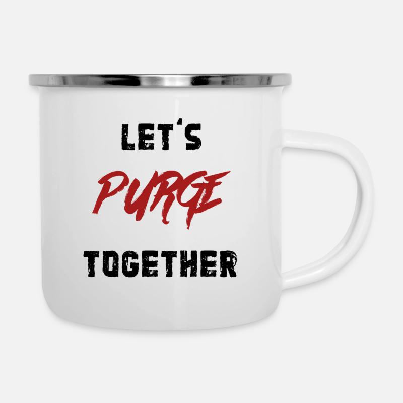 Let'S Purge together - Emaille-Tasse - Weiß
