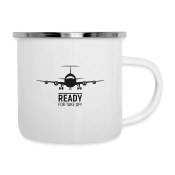 Prêt à partir - Tasse émaillée - blanc - Droite