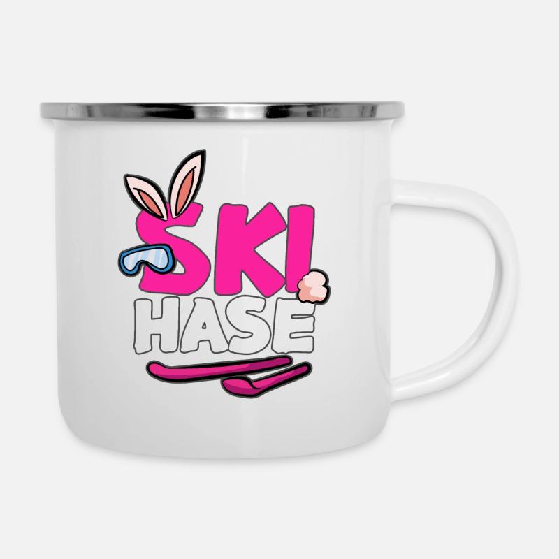 SKI HASE Lapin de neige lapin de neige - Tasse émaillée - blanc