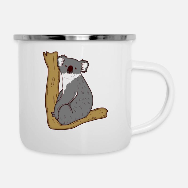 Koala Koalabär Tier Zoo Tierpark Jungle Geschenk - Emaille-Tasse - Weiß