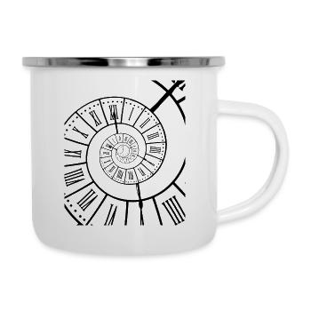 Time Travel Zeitreisen - Emaille-Tasse - Weiß - Rechts