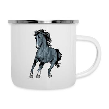 morgan horse horses foal riding gift - Camper Mug - white - Right