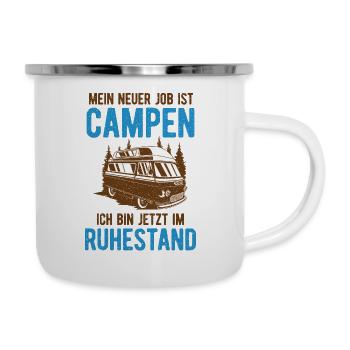 Rente Camping Renter & Camper - Emaille-Tasse - Weiß - Rechts
