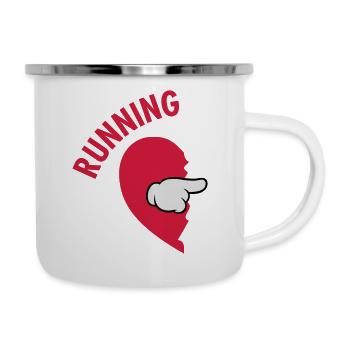 Running Partner (Part 1) - Emaille-Tasse - Weiß - Rechts