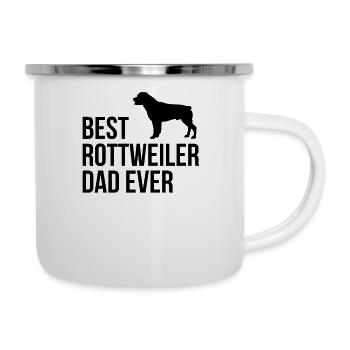 Rottweiler Design für Männer Jungen - Best Rottweiler - Emaille-Tasse - Weiß - Rechts