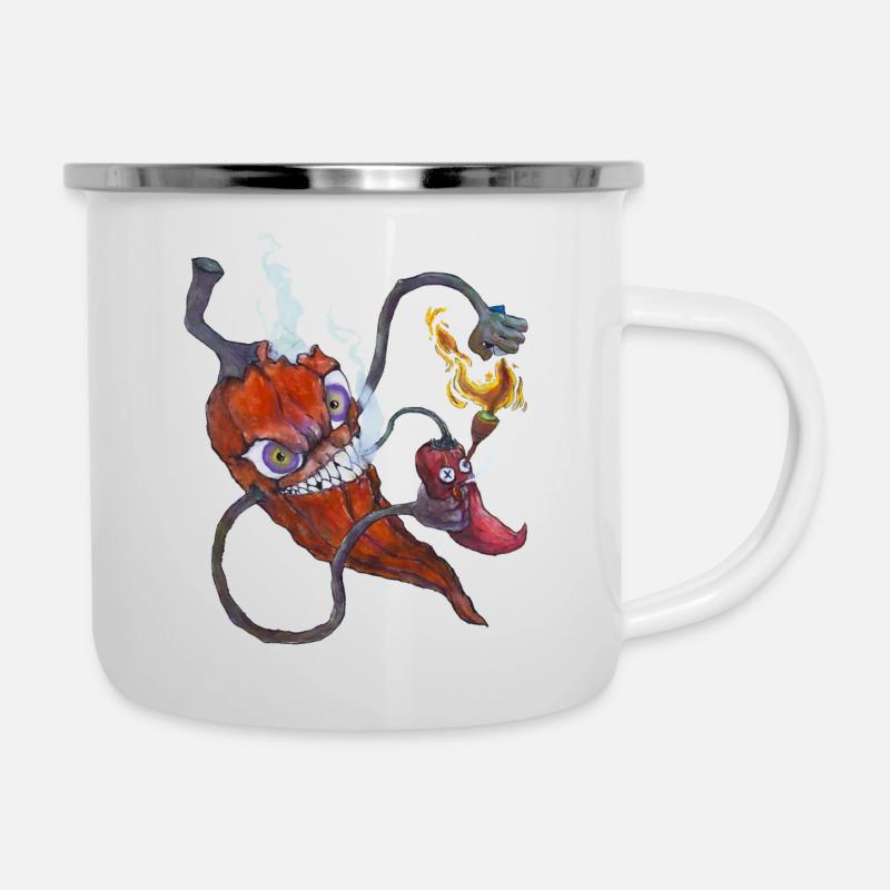 Evil Pimento - Emaille-Tasse - Weiß