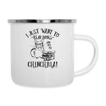 Chinchilla - Emaille-Tasse - Weiß - Rechts
