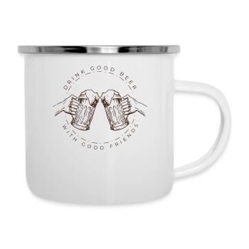 drink good beer with good friends - Camper Mug - white - Right