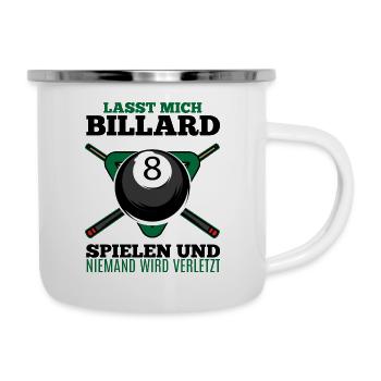 Billard shirt • Billard spielen • Geschenk - Emaille-Tasse - Weiß - Rechts