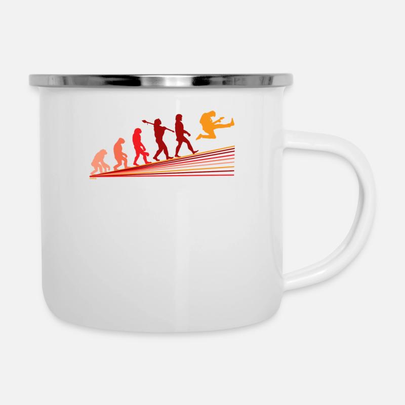 Gitarre Evolution Musik Gitarrenspieler - Emaille-Tasse - Weiß