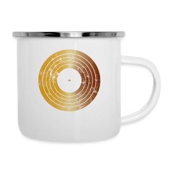 Vinyle or - Tasse émaillée - blanc - Droite