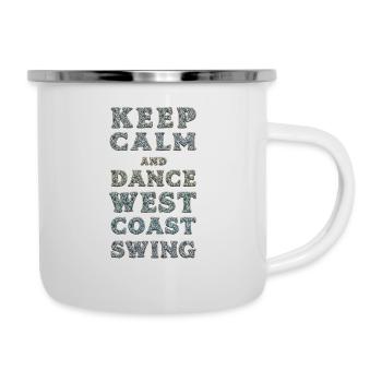 West Coast Swing Dance Geschenk WCS - Emaille-Tasse - Weiß - Rechts