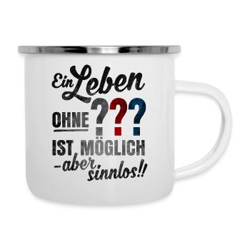 Les Trois ??? Dicton - Tasse émaillée - blanc - Droite