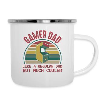 Bester Vater - Emaille-Tasse - Weiß - Rechts