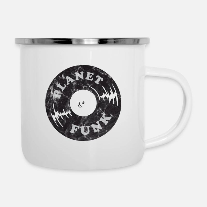 Funk Planet Vinyl Retro - Camper Mug - white