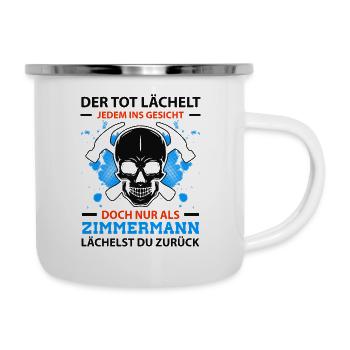 Zimmermann - Emaille-Tasse - Weiß - Rechts