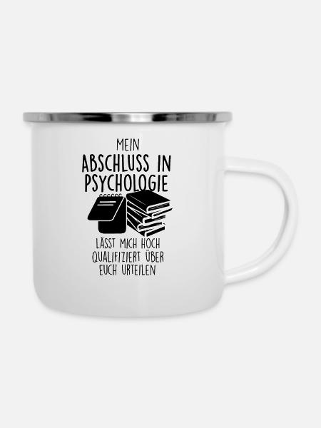 Psychologie Student - Emaille-Tasse - Weiß