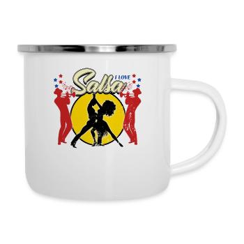 salsa - Tasse émaillée - blanc - Droite