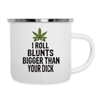 Pot fumigène - Tasse émaillée - blanc - Droite