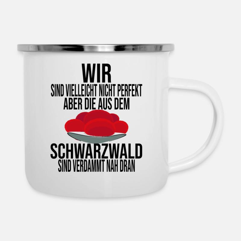 Bollenhut Schwarzwald - Emaille-Tasse - Weiß