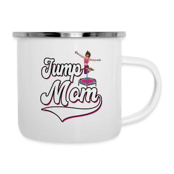 Jumping mom mother trampoline sport - Camper Mug - white - Right