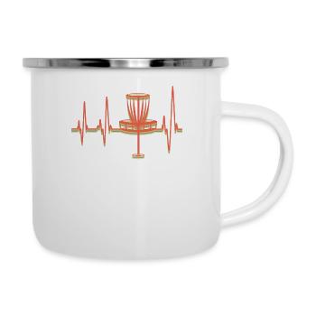 Disque de Golf Vintage Disc Heartbeat Disc Golf Frolf Frisbe - Tasse émaillée - blanc - Droite