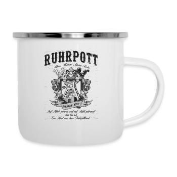 Ruhrpott - Né sur le charbon - Tasse émaillée - blanc - Droite